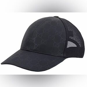 Gucci Monogram Black Mesh Cap